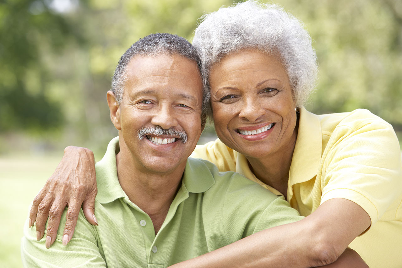 Portrait Of Senior Couple In Park